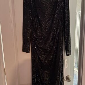 Elegant Black Sequin Dress